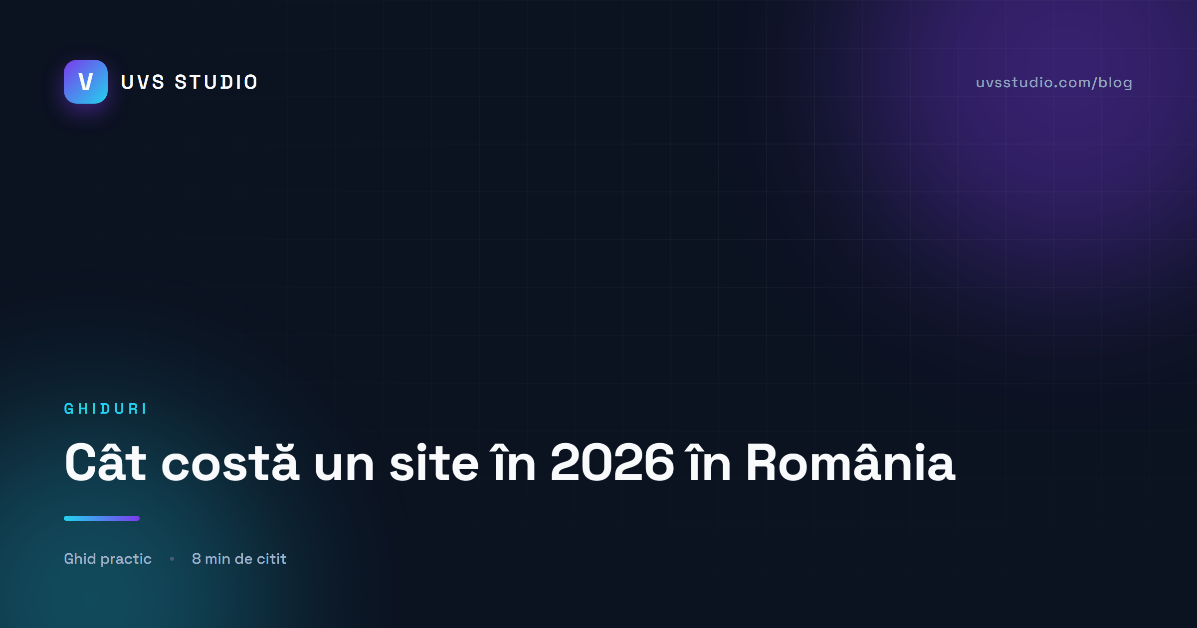 Cât costă un site în 2026 în România — ghid complet cu prețuri reale